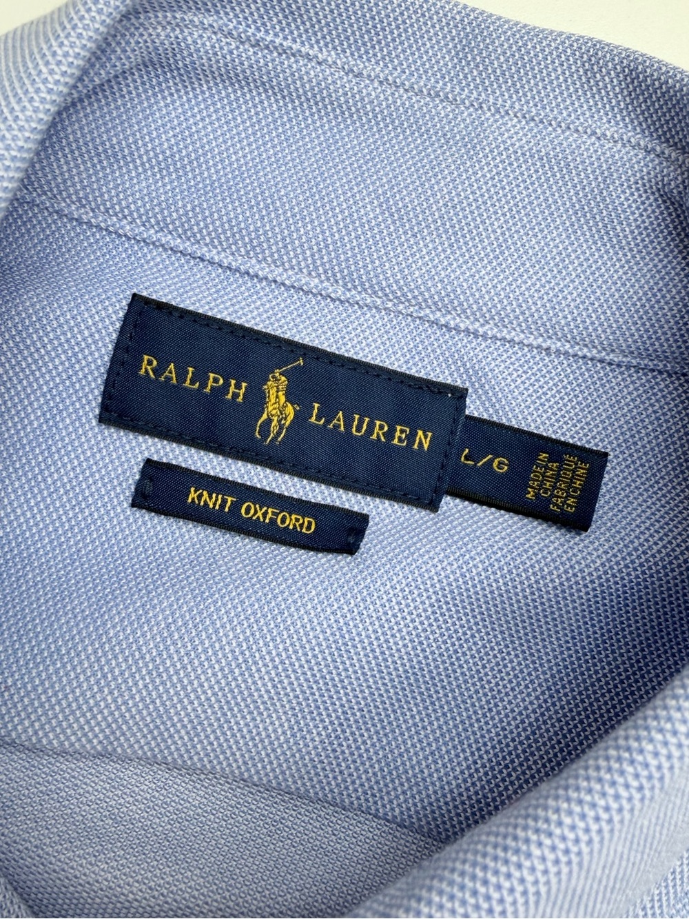 100% Cotton Polo Ralph Lauren Knit Oxford Shirtdress Size Large - Picture 5 of 7